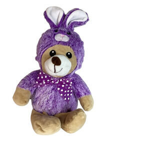 Dan Dee Puppy Dog In Purple Easter Bunny Rabbit Costume Plush Stuffed Animal